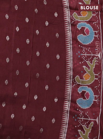 Brown Banarasi Silk - Patola Border