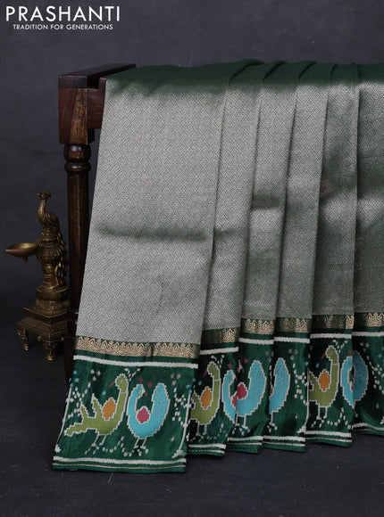 Green Banarasi Silk - Patola Border