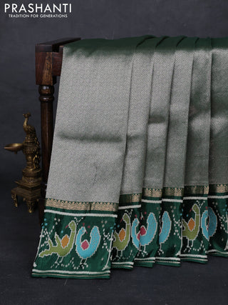 Green Banarasi Silk - Patola Border