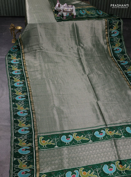 Green Banarasi Silk - Patola Border