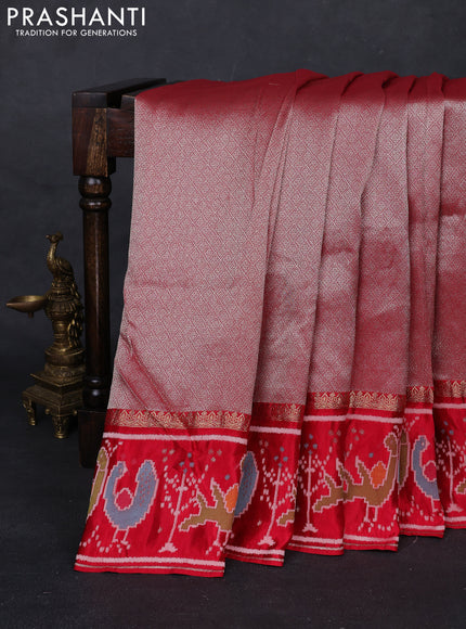 Red Banarasi Silk - Patola Border