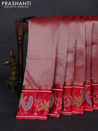Red Banarasi Silk - Patola Border