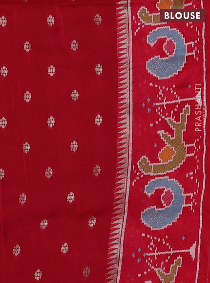 Red Banarasi Silk - Patola Border