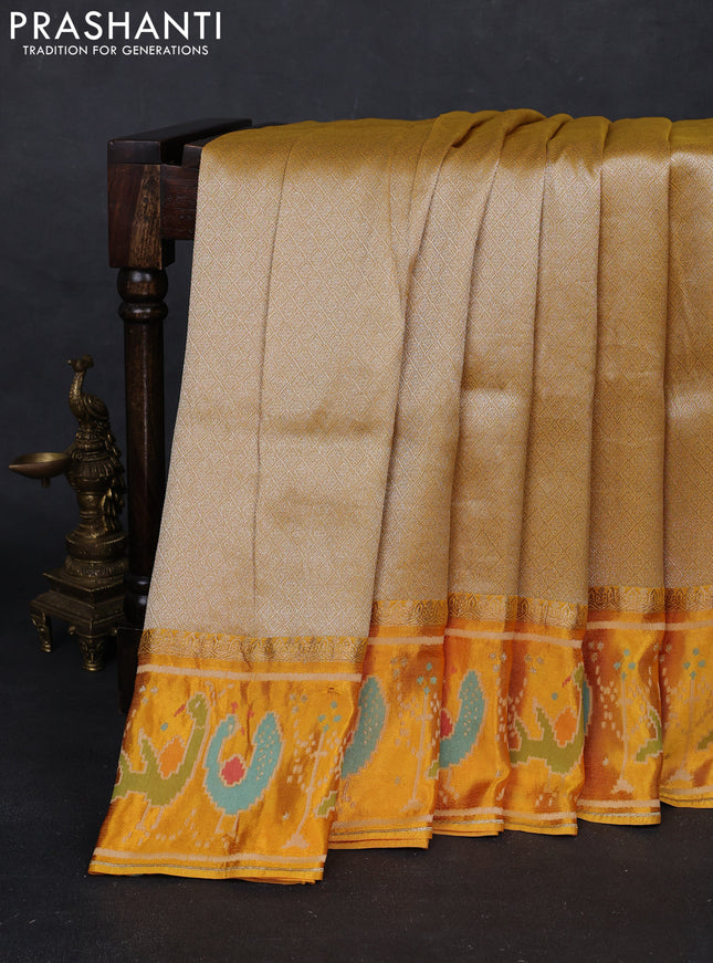 Yellow Banarasi Silk - Patola Border