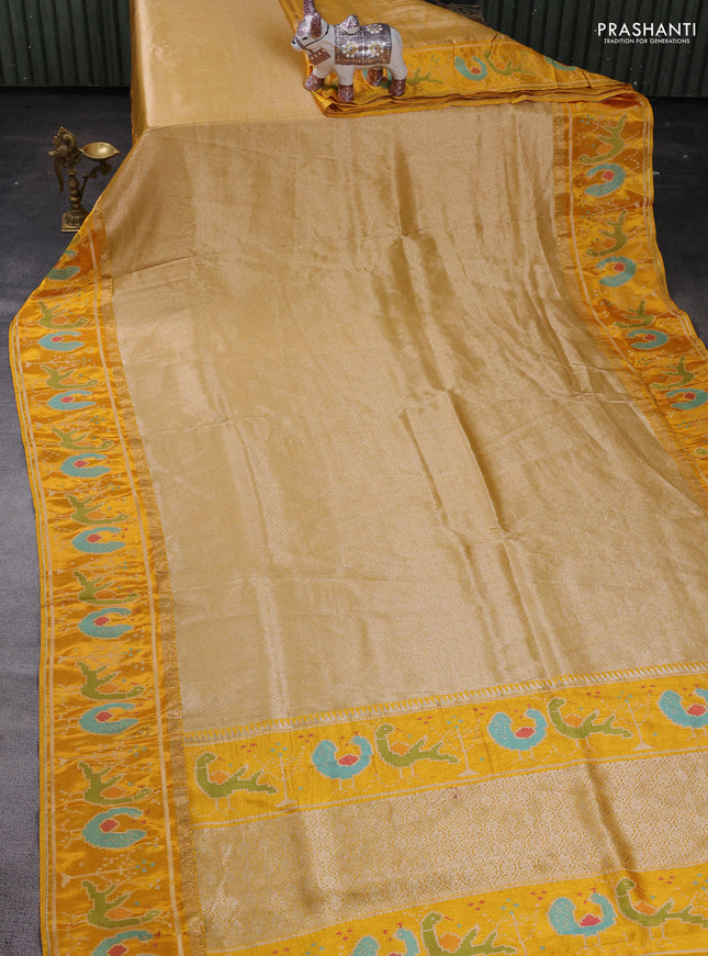 Yellow Banarasi Silk - Patola Border