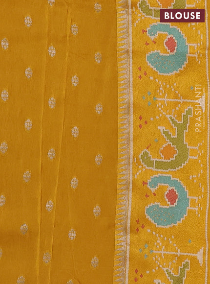 Yellow Banarasi Silk - Patola Border
