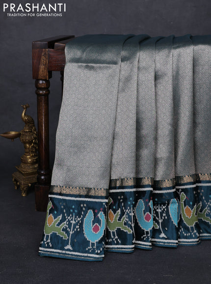 Peacock Green Banarasi Silk - Patola Border