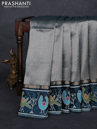 Peacock Green Banarasi Silk - Patola Border