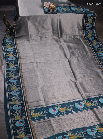 Peacock Green Banarasi Silk - Patola Border