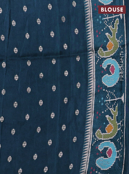 Peacock Green Banarasi Silk - Patola Border
