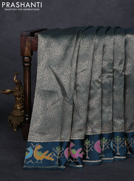 Peacock Green Banarasi Silk - Patola Border