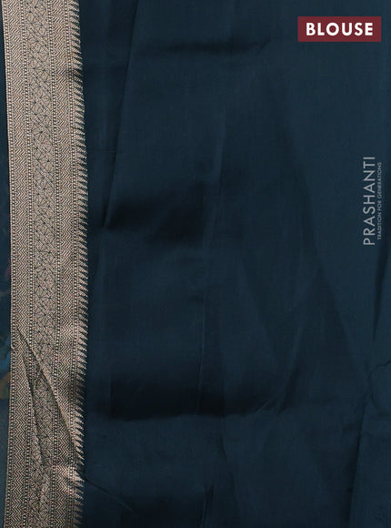 Peacock Green Banarasi Silk - Patola Border