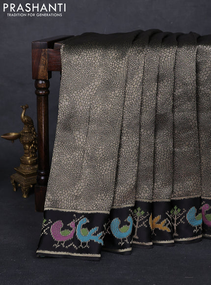Black Banarasi Silk - Patola Border