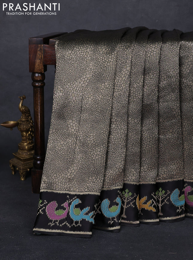Black Banarasi Silk - Patola Border