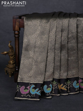 Black Banarasi Silk - Patola Border