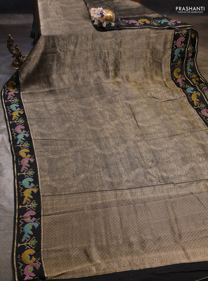 Black Banarasi Silk - Patola Border