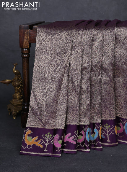 Purple Banarasi Silk - Patola Border