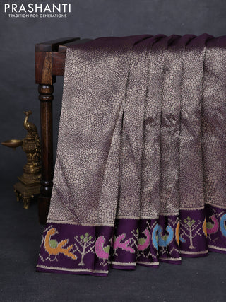 Purple Banarasi Silk - Patola Border