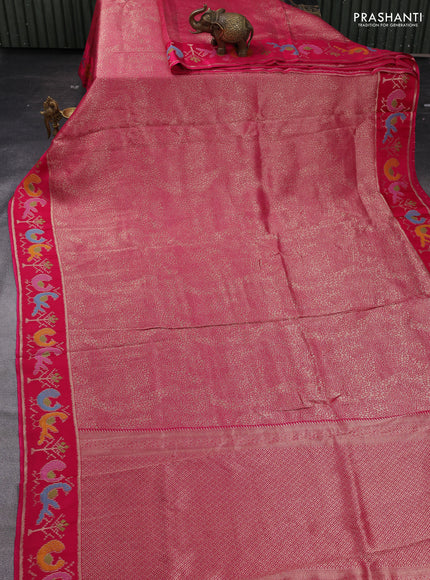 Pink Banarasi Silk - Patola Border