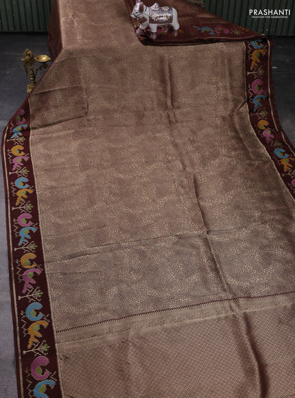 Brown Banarasi Silk - Patola Border