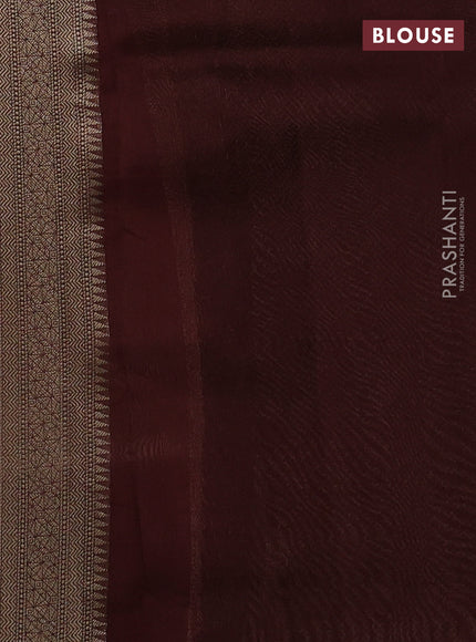 Brown Banarasi Silk - Patola Border