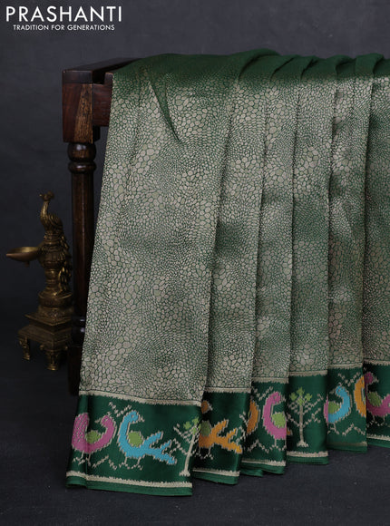 Green Banarasi Silk - Patola Border