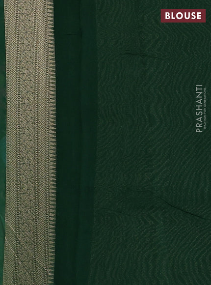 Green Banarasi Silk - Patola Border