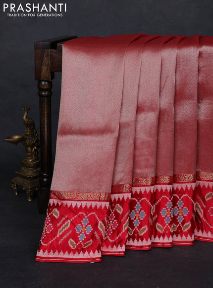 Red Banarasi Silk - Patola Border