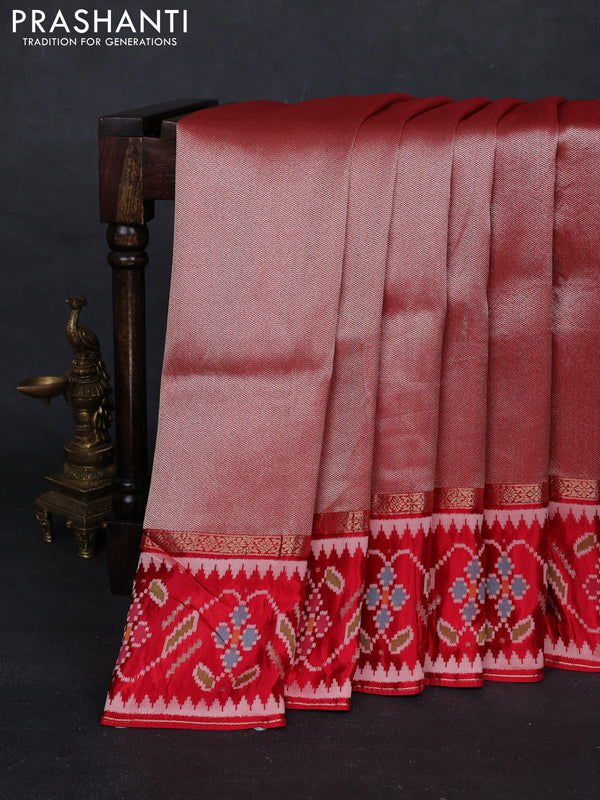 Red Banarasi Silk - Patola Border