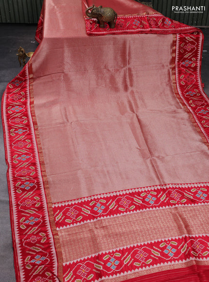 Red Banarasi Silk - Patola Border