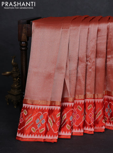 Orange Banarasi Silk - Patola Border