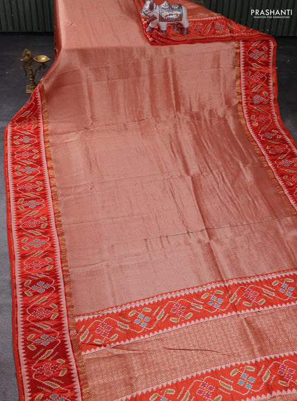 Orange Banarasi Silk - Patola Border