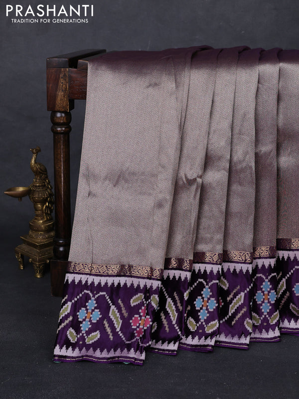 Purple Banarasi Silk - Patola Border