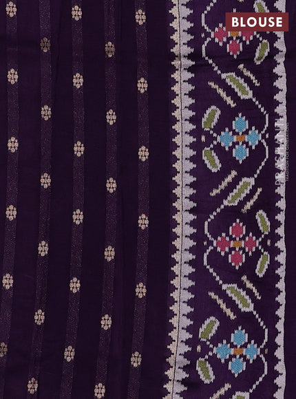 Purple Banarasi Silk - Patola Border
