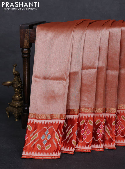 Rust Banarasi Silk - Patola Border