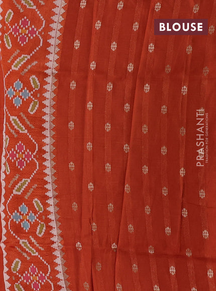 Rust Banarasi Silk - Patola Border