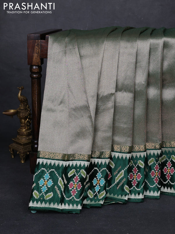 Green Banarasi Silk - Patola Border