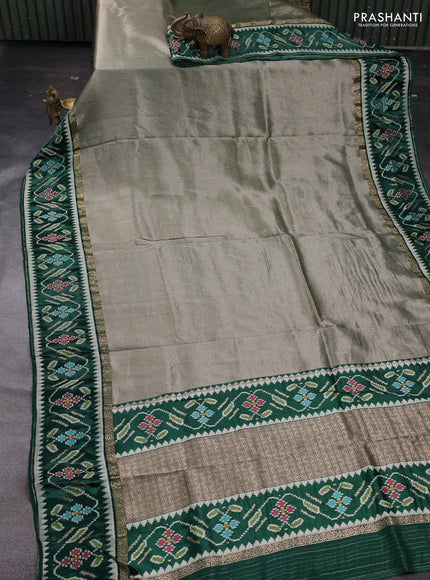 Green Banarasi Silk - Patola Border