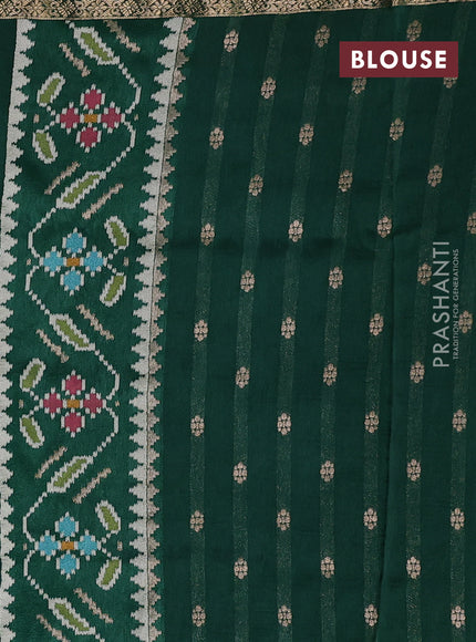 Green Banarasi Silk - Patola Border