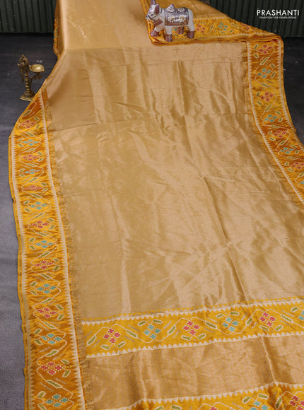 Yellow Banarasi Silk - Patola Border
