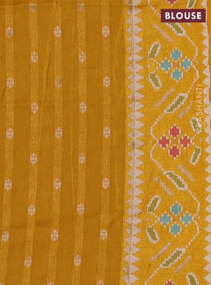 Yellow Banarasi Silk - Patola Border