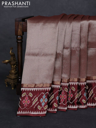 Brown Banarasi Silk - Patola Border