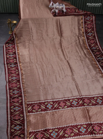 Brown Banarasi Silk - Patola Border