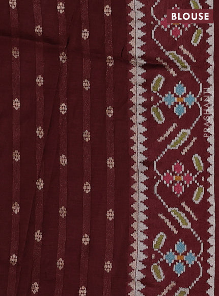 Brown Banarasi Silk - Patola Border