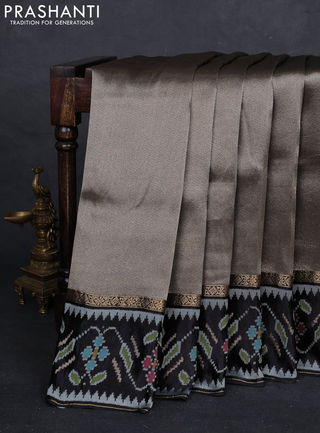 Black Banarasi Silk - Patola Border