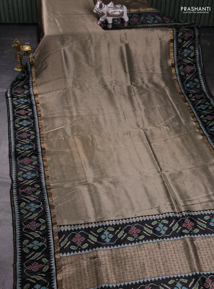 Black Banarasi Silk - Patola Border