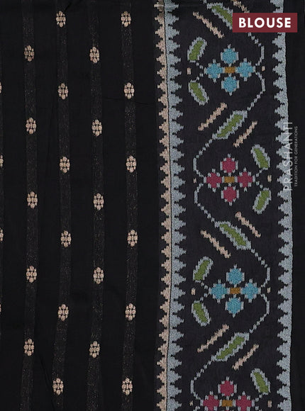 Black Banarasi Silk - Patola Border