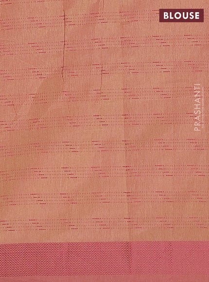 Mustard Yellow & Pink Semi Raw Silk Saree