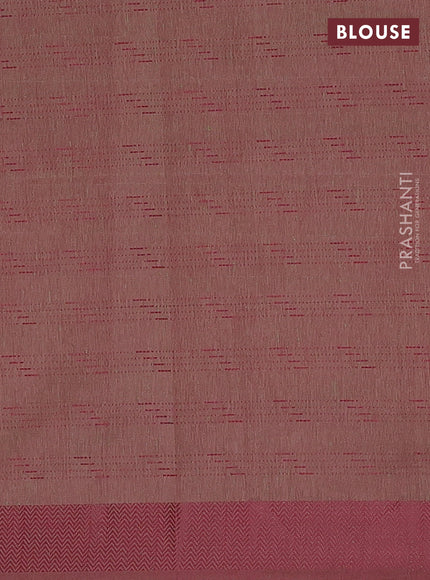 Green & Pink Semi Raw Silk Saree