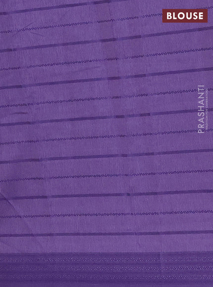 Rust & Violet Semi Raw Silk Saree